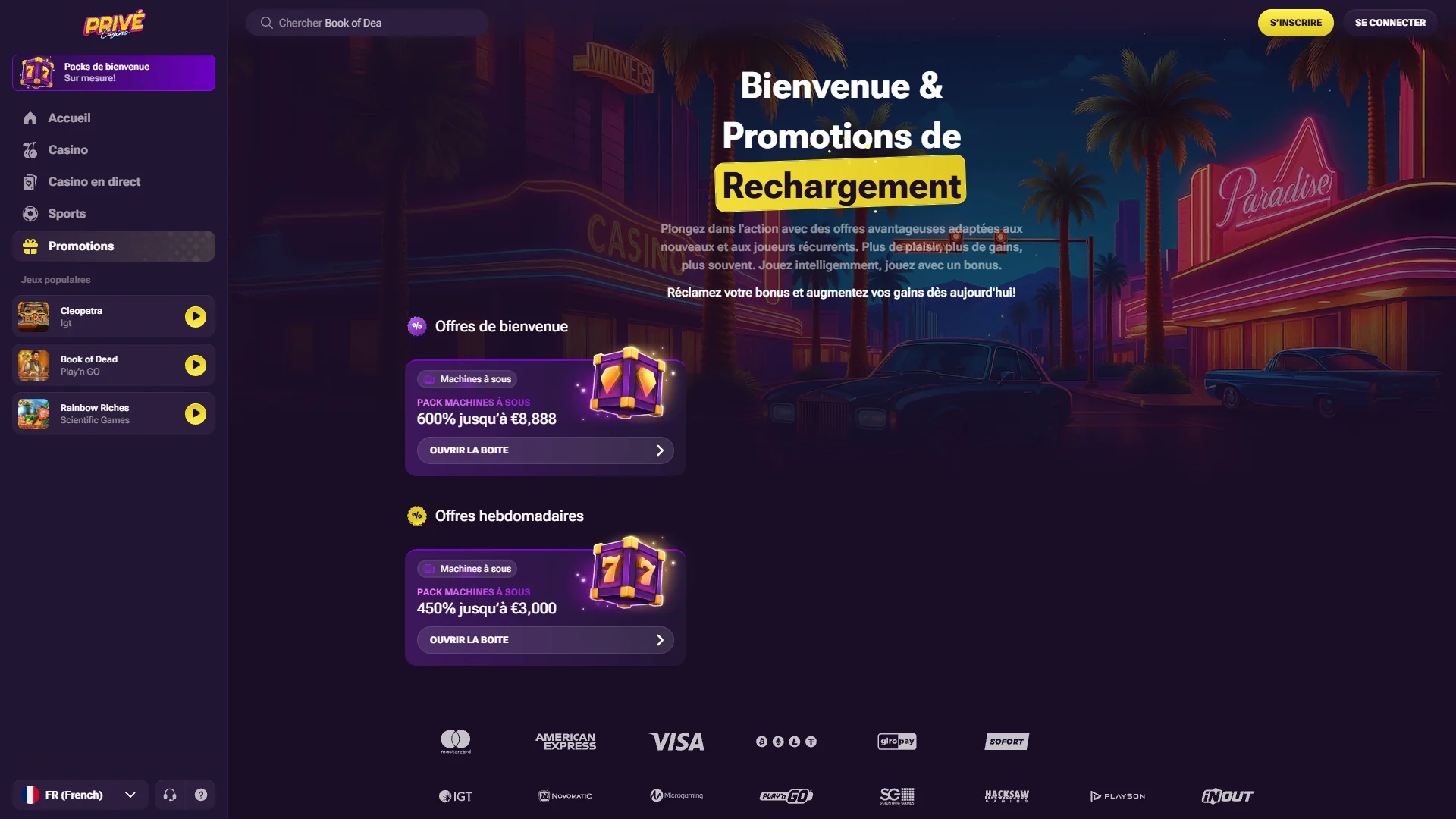 Prive Casino bonus
